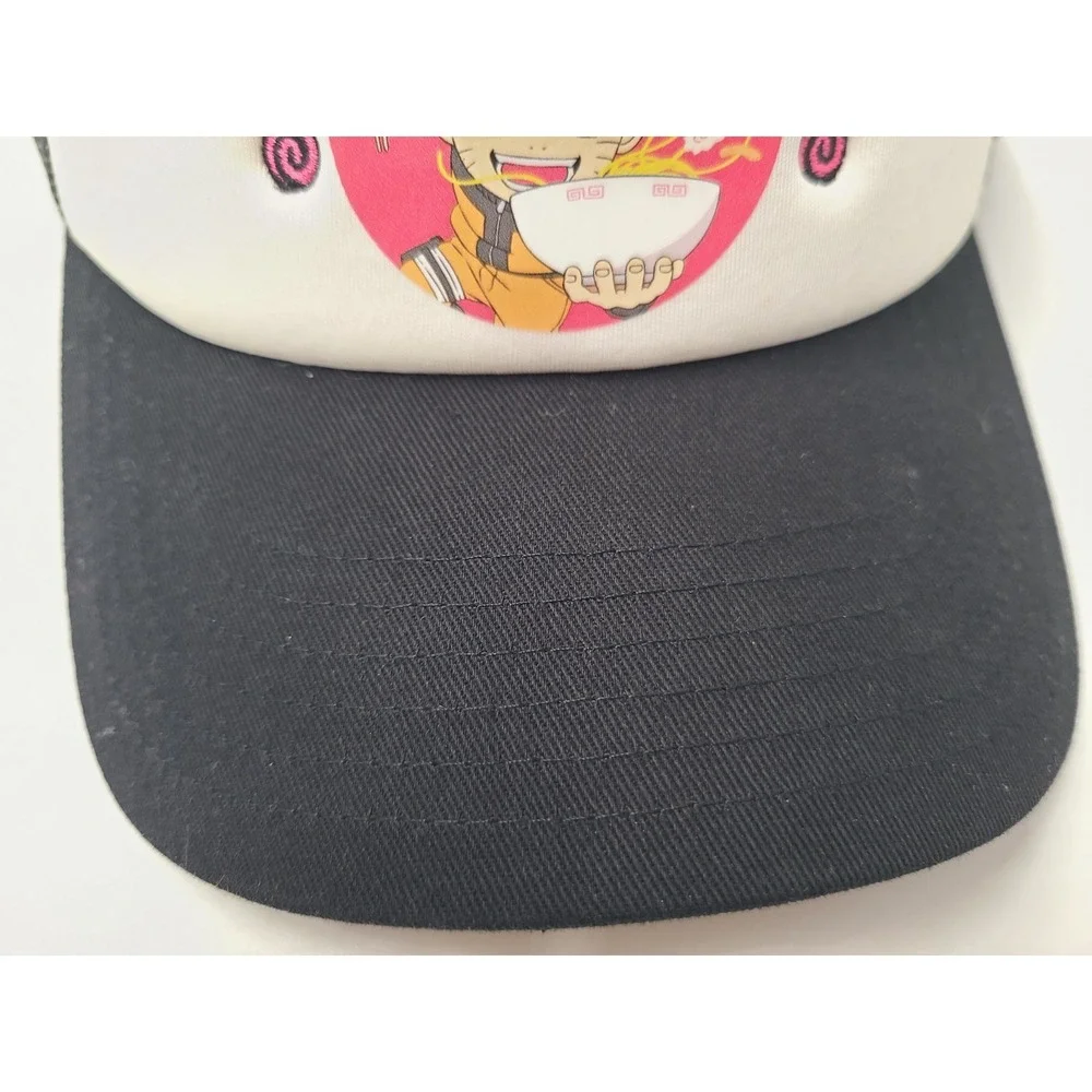 Naruto Shippuden Ichiraku Ramen Mesh Trucker Snapback (Fits Small) Hat Cap Black